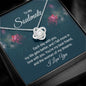 To My Soulmate Necklace for her Jewelry For Her Couples Gifts Necklaces For Soul Mate Christmas Jewelry, Dear Wife, Forever & Always, Love Knot Meaningful Necklace Message Card and Gift Box Styles on Birthday, Christmas, Anniversary Love Knot