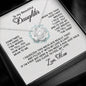 To My Beautiful Daughter Necklace, Dear Daughter, Daughter Necklace, Gift For Daughter From Mom, Necklace For Daughters Daughter Necklaces From Mom, Meaningful Necklace Message Card and Gift Box Styles on Birthday, Christmas, Anniversary  Love Knot