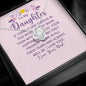 To My Daughter Love Knot Necklace, Gift For Daughter From Dad, Necklace For Daughters Daughter Necklaces From Dad With, Meaningful Necklace Message Card and Gift Box Styles on Birthday, Christmas, Anniversary  Love Knot