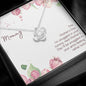 To My Mommy Necklace, Dear Mom, Mother's Day Necklace, Gift for Mom from Daughter Son, Amazing Mom, Perfect Mom, Happy Mother's Day Gift, Thank You, Love Knot Necklace Message Card and Gift Box Styles on Birthday, Christmas, Anniversary  Love Knot