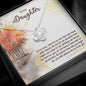 To My Daughter Necklace Gift, Dear Daughter, Daughter Necklace, Gift For Daughter From Mom Dad, StepDaughter Gift, Necklace For Daughter Gift, Meaningful Necklace Message Card and Gift Box Styles on Birthday, Christmas, Anniversary  Love Knot