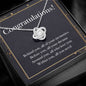 Graduation Gift Necklace for Girls- College, High School, Elementary School, Senior Graduation, Meaningful Necklace Message Card and Gift Box Styles on Birthday, Christmas, Anniversary5 Love Knot