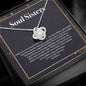 Soul Sisters Necklace- Best Friend Jewelry, Long Distance, Quotes, Friends Forever, Gift Best Friend, Lotus Meaningful Necklace Message Card and Gift Box Styles on Birthday, Christmas, Anniversary6 Love Knot