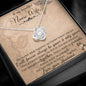 Couples Gifts, Nusre Wife Necklace Gifts From Husband, Wedding Anniversary Jewelry For Wife From Husband, Wife Birthday From Husband, To My Soulmate Message Card and Gift Box styles On Birthday, Christmas, Anniversary  Love Knot