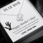 Dear Mom Necklace, Dear Mom, Mother's Day Necklace, Gift for Mom from Son, Amazing Mom, Perfect Mom, Happy Mother's Day Gifts, Love Knot Necklace Message Card and Gift Box Styles on Birthday, Christmas, Anniversary  Love Knot