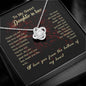 To My Sweet Daughter in law Necklace, Dear Daughter, Daughter Necklace, Gift For Daughter From Mom Dad, Necklace For Daughters Daughter Necklaces From Dad Mom, Meaningful Necklace Message Card and Gift Box Styles on Birthday, Christmas, Anniversary  Love