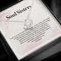 Soul Sisters Necklace- Best Friend Jewelry, Long Distance, Quotes, Friends Forever, Gift Best Friend, Lotus Meaningful Necklace Message Card and Gift Box Styles on Birthday, Christmas, Anniversary10 Love Knot