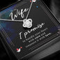 Birthday For Wife, Love Necklace Gifts For Wife From Husband, To My Soulmate Necklace For Women, To My Wife Necklace Wedding Anniversary, I Love You, Love Knot Meaningful Necklace Message Card and Gift Box Styles on Birthday, Christmas, Anniversary Love K