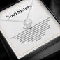 Soul Sisters Necklace- Best Friend Jewelry, Long Distance, Quotes, Friends Forever, Gift Best Friend, Lotus Meaningful Necklace Message Card and Gift Box Styles on Birthday, Christmas, Anniversary8 Love Knot