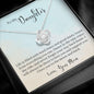To My Daughter Necklace, Dear Daughter, Daughter Necklace, Gift For Daughter From Mom, Necklace For Daughters, Daughter Necklaces From Mom Cogratulations, Meaningful Necklace Message Card and Gift Box Styles on Birthday, Christmas, Anniversary  Love Knot