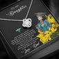 Nurse To My Daughter from Dad Necklace Today You’re A Little Bit Stronger Than You Ever Were Before Love Knot Necklace Pendant On Birthday, Christmas, Xmas, Graduation with Message Card and Gift Box
