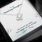 To My Amazing Daughter Necklace Gifts, Dear Daughter, Daughter Necklace, Gift For Daughter From Mom Dad, Step Daughter, Necklace For Daughter Gift, Meaningful Necklace Message Card and Gift Box Styles on Birthday, Christmas, Anniversary  Love Knot