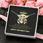 Baby Yoda To My Mommy - Yoda Best Mom In The Galaxy Necklace Happy Mother's Day