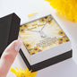 Dear Bonus Mom with Sunflower And Sunshine Necklace You Are My Sunshine Alluring Beauty Necklace Luxury Jewelry On Birthday, Christmas, Mother's Day Gift with Message Card and3 Gift Box