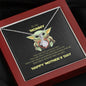 Baby Yoda To My Mommy - Yoda Best Mom In The Galaxy Necklace Happy Mother's Day