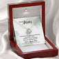 To My Beautiful Mom Necklace, Mom Necklace, Mom Gift, Mom Gift From Son, Mother's Day, Meaningful Necklace Message Card and Gift Box Styles on Birthday, Christmas, Anniversary Love Knot
