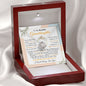 To My Beautiful Granddaughter Necklace From Grandma Grandpa, Jewelry Gift For Granddaughter With Gift Box And  Message Card, Floral Wreath Leaf Art Love Knot