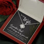 To My Wife Necklace Romantic Gifts For Her Unique Necklaces For Wife From Husband Cute Valentines Day Anniversary For Wife, Love Knot Meaningful Necklace Message Card and Gift Box Styles on Birthday, Christmas, Anniversary Love Knot
