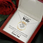 Wife Necklace Gifts From Husband, Wedding Anniversary Jewelry For Wife From Husband, Wife Birthday From Husband, Necklaces For Wife From Husband To My Wife Necklace, Necklace Message Card and Gift Box Styles on Birthday, Christmas, Anniversary  Love Knot