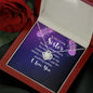 Couples Gifts, Loving Sister Necklace Gifts From Husband, Wedding Anniversary Jewelry For Wife From Husband, Wife Birthday From Husband, To My Unbiological Sister Message Card and Gift Box styles On Birthday, Christmas, Anniversary  Love Knot