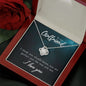 To My True Girlfriend Necklace, Brother to Sister, Birthday For Sister from Brother, I Love You, Love Knot Meaningful Necklace Message Card and Gift Box Styles on Birthday, Christmas, Anniversary Love Knot