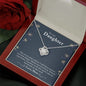 My Daughter Necklace, Dear Daughter, Daughter Necklace, Gift For Daughter From Mom, Step Daughter, Necklace For Daughter Gift, Meaningful Necklace Message Card and Gift Box Styles on Birthday, Christmas, Anniversary  Love Knot
