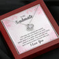 To My Soulmate Necklace for her Jewelry For Her Couples Gifts Necklaces For Soul Mate Christmas Jewelry, Love Knot Meaningful Necklace Message Card and Gift Box Styles on Birthday, Christmas, Anniversary Love Knot