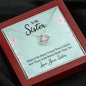 Couples Gifts, To My Sister Necklace Gifts From Husband, Wedding Anniversary Jewelry For Wife From Husband, Wife Birthday From Husband, To My Soulmate Message Card and Gift Box styles On Birthday, Christmas, Anniversary  Love Knot