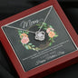 To My Mom Necklace, I Love You, Dear Mom, Mother's Day Necklace, Gift for Mom from Daughter Son, Amazing Mom, Perfect Mother, Happy Mother's Day Gift, Together, Love Knot Necklace Message Card and Gift Box Styles on Birthday, Christmas, Anniversary Love K