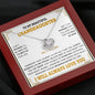 To My Beautiful Granddaughter Necklace From Grandma Grandpa, Jewelry Gift For Granddaughter With Gift Box And  Message Card, Rest Of Your Life Love Knot