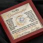 To My Beautiful Granddaughter Necklace From Grandma Grandpa, Jewelry Gift For Granddaughter With Gift Box And  Message Card, Floral Wreath Leaf My love Love Knot