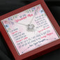 To My Wonderful Mom Necklace, Dear Mom, Mother's Day Necklace, Gift for Mom from Daughter Son, Amazing Mom, Perfect Mother, Happy Mother's Day Gift, Love Knot Necklace Message Card and Gift Box Styles on Birthday, Christmas, Anniversary  Love Knot