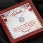 To My Soulmate Necklace I Love You Wife Love Knot Message Card and Box Gift Set for Girlfriend Women from Husband Boyfriend Couples, Meaningful Necklace Message Card and Gift Box Styles on Birthday, Christmas, Anniversary Love Knot