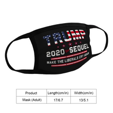 Load image into Gallery viewer, Trump Face Mask Trump 2020 Make The Liberals Cry Face Mask Reusable Unique