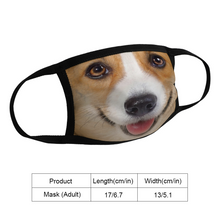 Load image into Gallery viewer, Corgi Dog Reusable Fabric Mask Protective Mouth Face Mask Funny