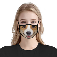 Load image into Gallery viewer, Corgi Dog Reusable Fabric Mask Protective Mouth Face Mask Funny
