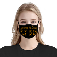 Load image into Gallery viewer, FAN Los Angeles Lakers LeBron James Face Mask Fabric Mask Protective Mouth Gifts