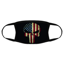Load image into Gallery viewer, American Flag Punisher Skull Face Mask Reusable Fabric Mask Protective Mouth