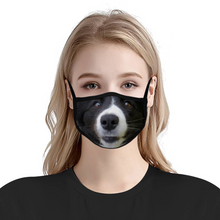 Load image into Gallery viewer, Border Collie Dog Reusable Fabric Mask Protective Mouth Face Mask Funny