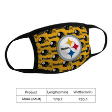 Load image into Gallery viewer, Fan Pittsburgh Steelers Reusable Fabric Mask Protective Mouth Face Mask Funny