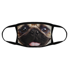 Load image into Gallery viewer, Pug Dog Reusable Fabric Mask Protective Mouth Face Mask Funny