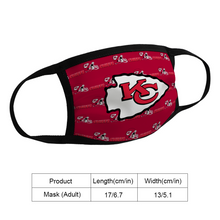 Load image into Gallery viewer, Football Kansas City Chiefs Reusable Fabric Mask Protective Mouth Face Mask