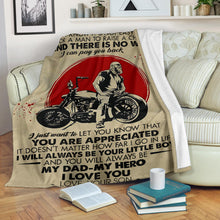 Load image into Gallery viewer, Son to DAD Biker I Will Always Be Your Little Boy My DAD - My Hero - Love, Your Son Premium Blanket One Size, Cozy Plush Fleece Blanket - 56x43, 70x54, 80x60