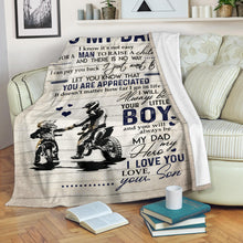 Load image into Gallery viewer, Personalized to My Dad I Know It’s Not Easy for A Man to Raise A Child from Son Premium Blanket One Size, Cozy Plush Fleece Blanket - 56x43, 70x54, 80x60