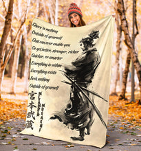 Load image into Gallery viewer, Customized There is Nothing Outside of Yourself-Miyamoto Musashi Premium Blanket One Size, Cozy Plush Fleece Blanket - 56x43, 70x54, 80x60