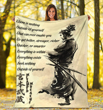Load image into Gallery viewer, Customized There is Nothing Outside of Yourself-Miyamoto Musashi Premium Blanket One Size, Cozy Plush Fleece Blanket - 56x43, 70x54, 80x60