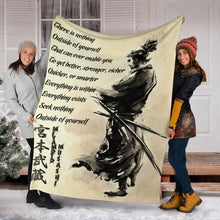 Load image into Gallery viewer, Customized There is Nothing Outside of Yourself-Miyamoto Musashi Premium Blanket One Size, Cozy Plush Fleece Blanket - 56x43, 70x54, 80x60