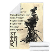 Load image into Gallery viewer, Customized There is Nothing Outside of Yourself-Miyamoto Musashi Premium Blanket One Size, Cozy Plush Fleece Blanket - 56x43, 70x54, 80x60