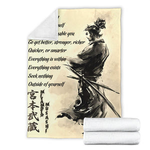 Customized There is Nothing Outside of Yourself-Miyamoto Musashi Premium Blanket One Size, Cozy Plush Fleece Blanket - 56x43, 70x54, 80x60