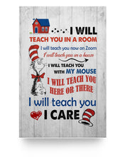 Load image into Gallery viewer, Funny Teaching Saying Quote Decor Wall Art I Will Teach You Here Or There Meme Poster